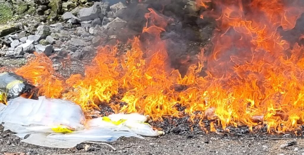 AUTORIDADES DE LA FGR Y LA PNC DESTRUYEN DROGA INCAUTADA ENTRE 2020 Y 2025