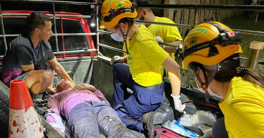 MOTOCICLISTA LESIONADO DE GRAVEDAD TRAS IMPACTAR CONTRA UN PERRO EN SANTIAGO NONUALCO