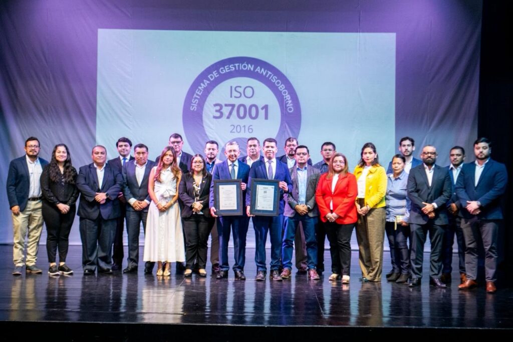 CERTIFICACIÓN INTERNACIONAL RESPALDA MECANISMOS CONTRA EL SOBORNO EN EL MOP