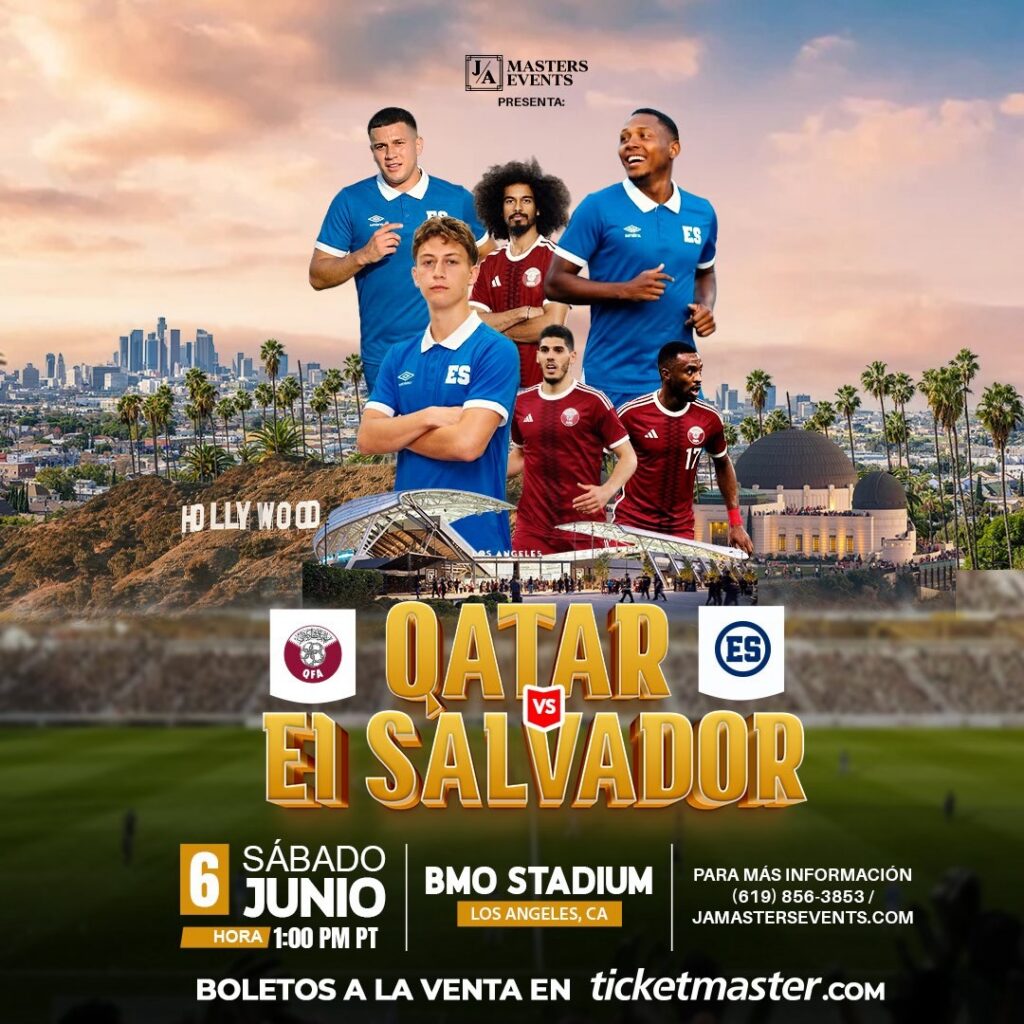 EL SALVADOR SE MEDIRÁ ANTE CATAR EN PARTIDO INTERNACIONAL EN LOS ÁNGELES
