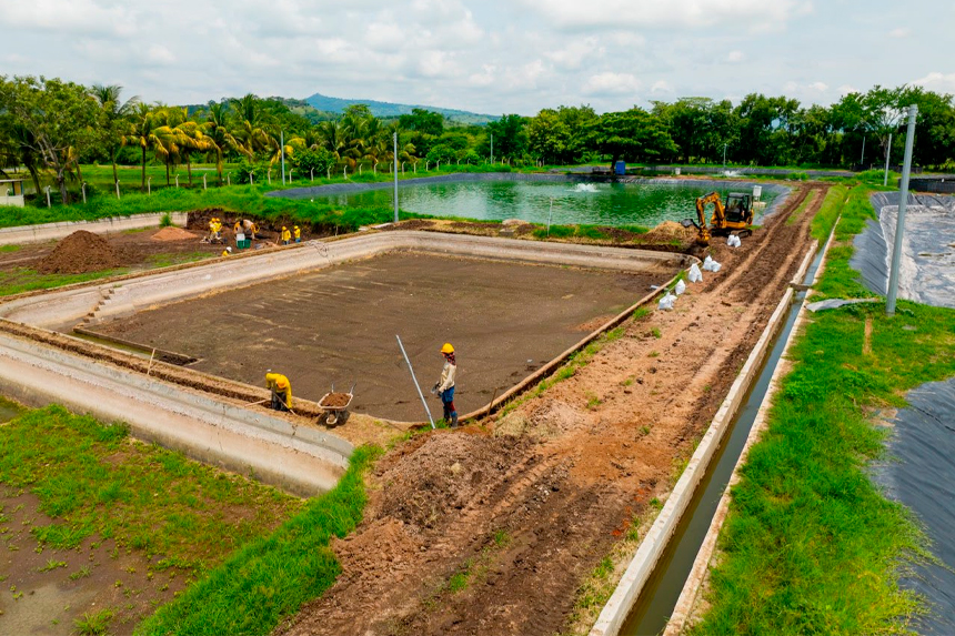 AVANZAN OBRAS DE MODERNIZACIÓN EN LA ESTACIÓN ACUÍCOLA ATIOCOYO EN SAN JUAN OPICO