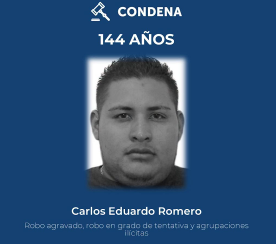 IMPONEN 144 AÑOS DE CÁRCEL A RESPONSABLE DE ASALTAR FURGONES EN SAN SALVADOR