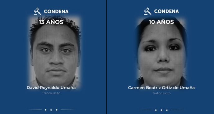 ESPOSOS RECIBEN HASTA 13 AÑOS DE PRISIÓN TRAS SER HALLADOS CULPABLES DE TRÁFICO DE DROGAS
