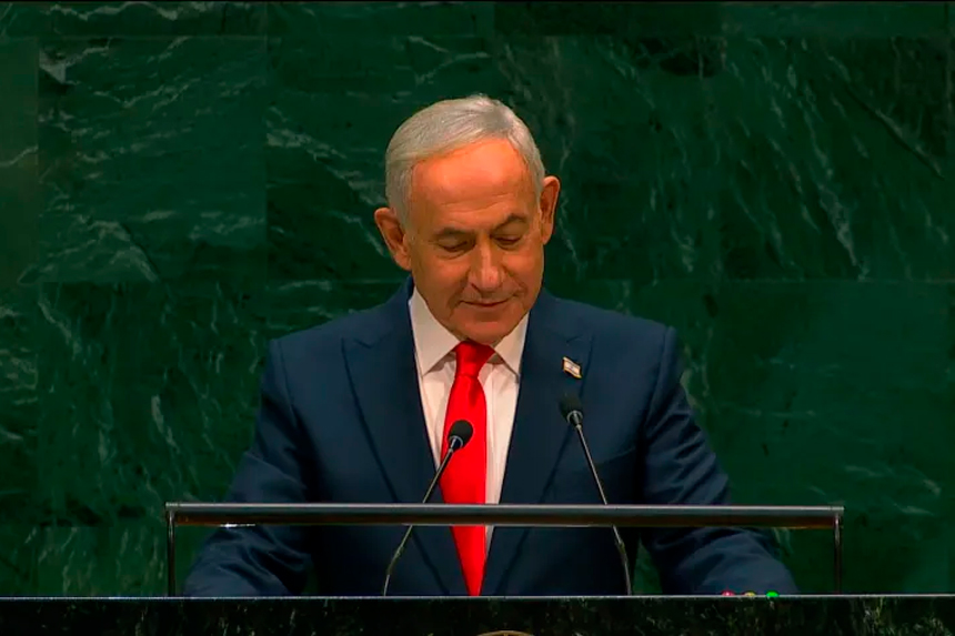 DELEGACIONES ABANDONAN LA ONU DURANTE DISCURSO DE NETANYAHU